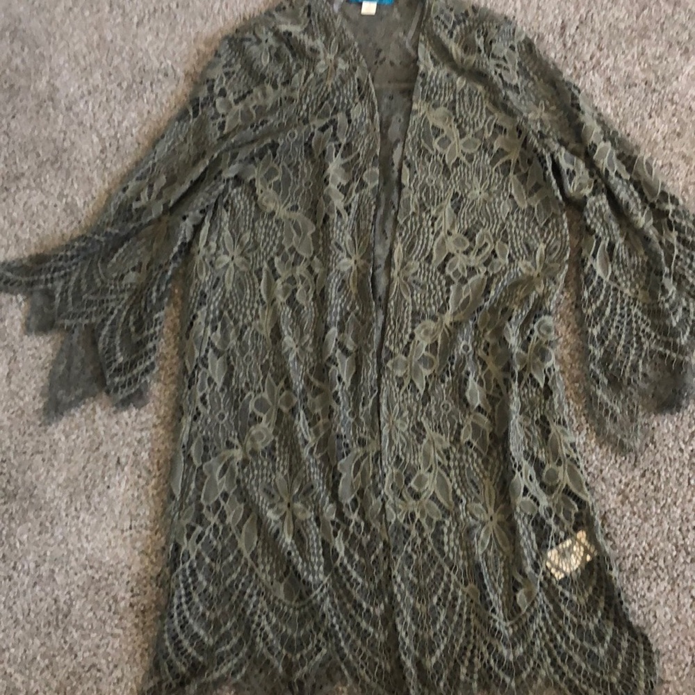 Lace sheer cardigan